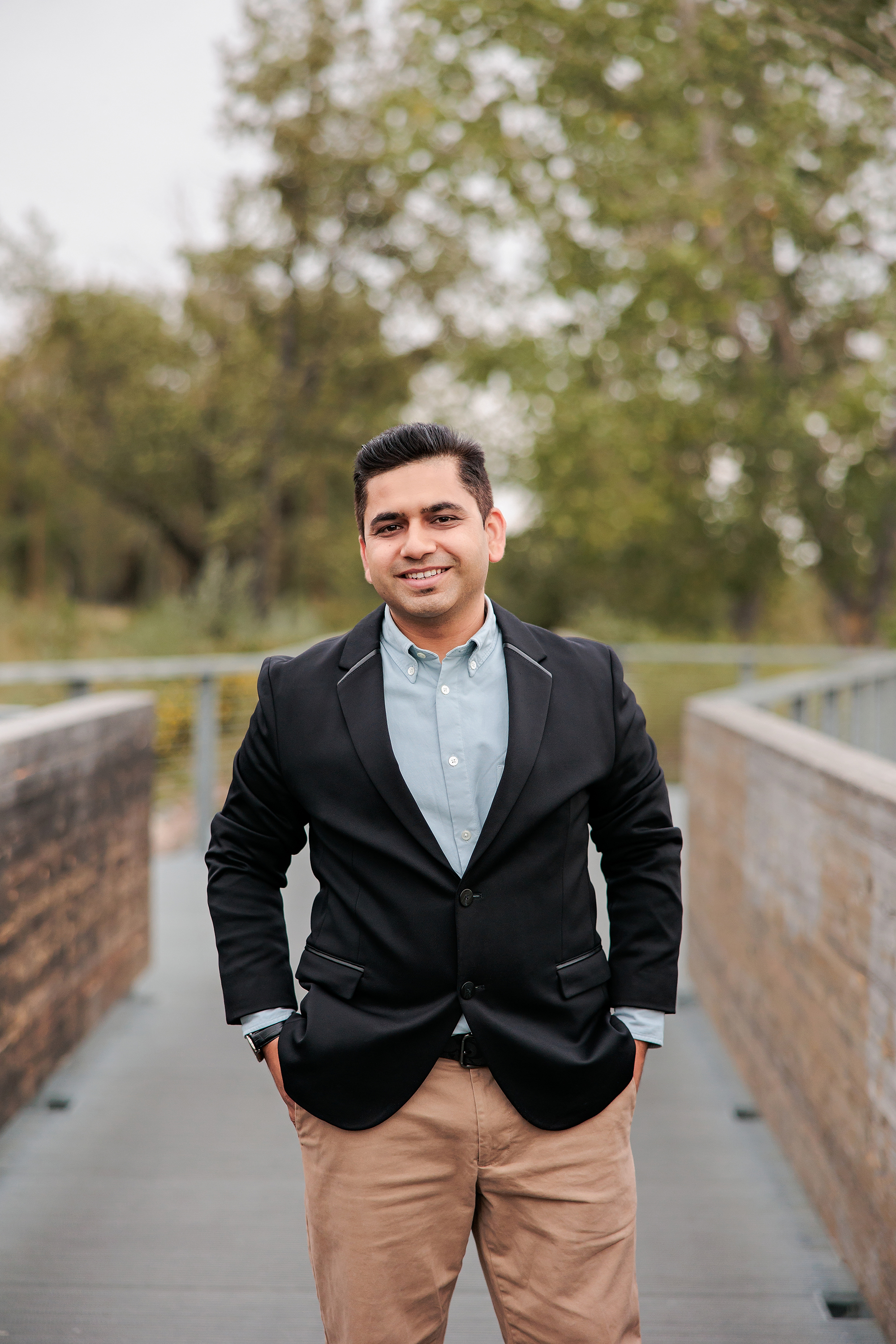 outdoor headshot of men in Calgary